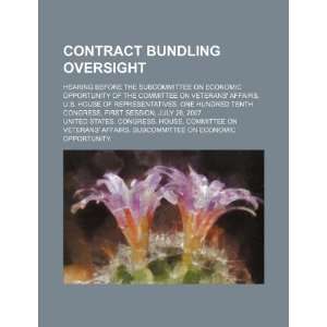  Contract bundling oversight hearing before the 