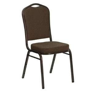 Hercules Series Crown Back Stacking Banquet Chair with Copper Silver 