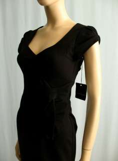 Nanette Lepore Palacio Knit Sheath Dress Black LBD 0  