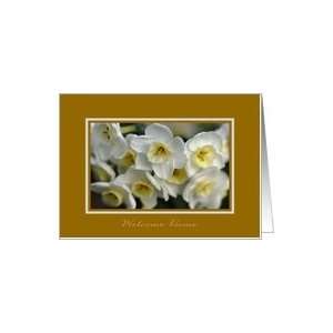  Welcome Home   White Daffodils Card Health & Personal 
