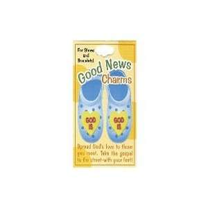    Heart with god Is Good News Charm (Pack of 12)