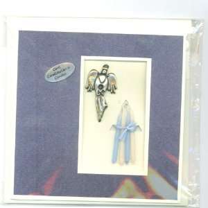  ANGEL LIGHT GREETING CARD WITH PEWTER HOLDER AND CANDLES 