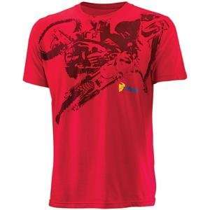    Thor Motocross Crossed Up T Shirt   X Small/Silver Automotive