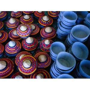 Baskets and Ceramic Bowls for Sale in Najran Basket Souq, Najran, Asir 