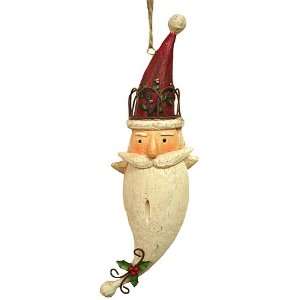  Country Folk Art Santa Claus Face Christmas Ornament #5518 