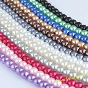 560 Pcs useful glass pearl spacer loose round beads charms jewelry 