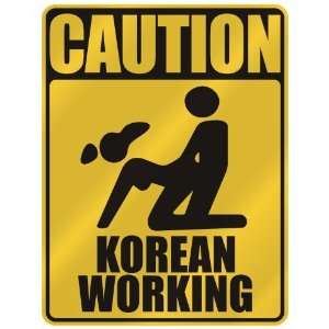   CAUTION  KOREAN WORKING  PARKING SIGN NORTH KOREA