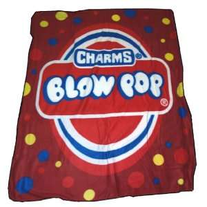    Charms Blow Pop Retro Candy Fleece Throw Blanket: Home & Kitchen