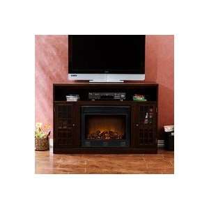   Narita Espresso TV Stand with Electric Fireplace Furniture & Decor