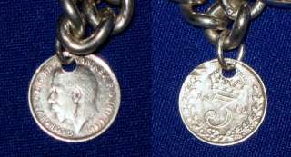 Antique HM Silver Pocket Watch Chain & Haseler Fob Medal 1898 Scrap 