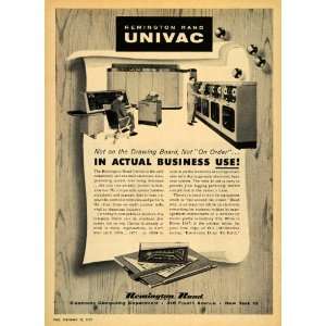  1955 Ad Univac Remington Rand Data System Business 