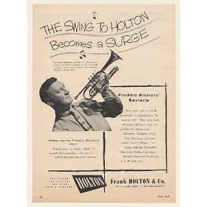  1956 Freddie Masters Holton Model 28 Cornet Photo Print Ad 