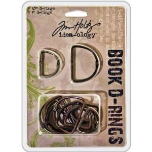  Tim Holtz idea ology Fasteners pack of 12 book d rings 