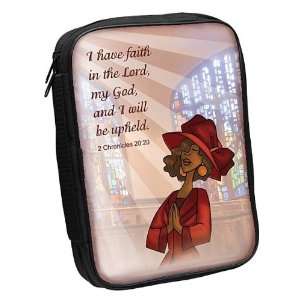  I Have Faith Fabric Large Black Bible Cover (0709096814019 