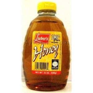 Liebers 100% Pure Uncooked Honey 32 oz  Grocery & Gourmet 