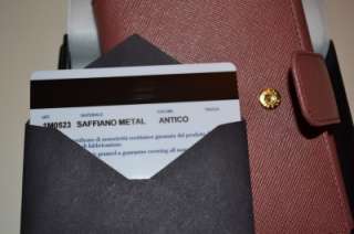PRADA NEW Saffiano Leather Wallet Antico Pink 1M0523 Purse Box  