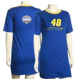   Jimmie Johnson Ladies Royal Blue Driver Nightshirt: Sports & Outdoors