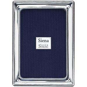  Our Siena DOUBLE BEAD sterling silver polished frame   4x6 