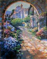 HOWARD BEHRENS UNDER THE TUSCAN SUN EMBELLISHED CANVAS  