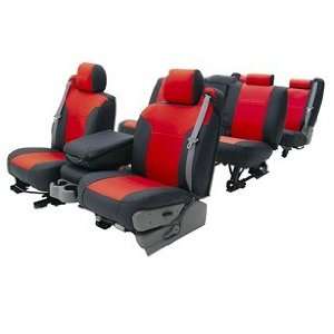   CSC1A6VO7023 Red/Black Leatherette Custom Seat Cover: Automotive