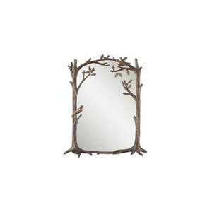  Uttermost Silver Leaf Perching Birds Small Mirror: Home 