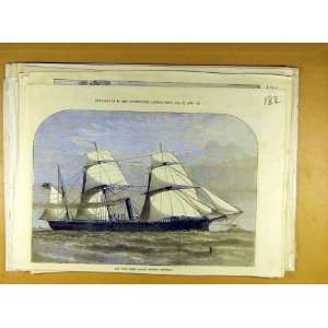  1873 Hm Twin Screw Sailing Gun Boat Rifleman Print