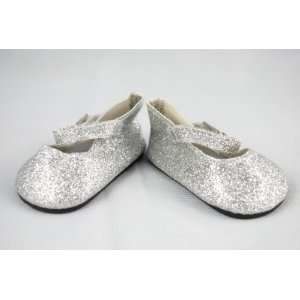  Silver Sparkle Shoes for 18 Inch Dolls Including American Girl 