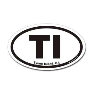 Tybee Island TI Euro Georgia Oval Sticker by 