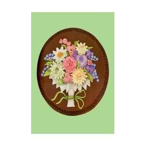 Tart Decoration with Butter Cream Flowers 28x42 Giclee on Canvas 