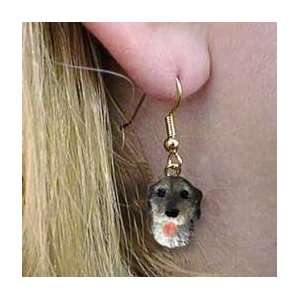 Irish Wolfhound Earrings Hanging
