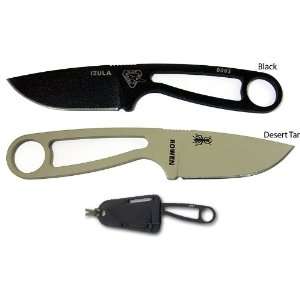  RAT Cutlery IZULA (Black) Neck Knife and Sheath Only, 6.25 