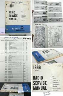 1969 Delco Radio Service Manual Camaro Chevelle Chevy  