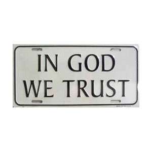 In God We Trust License Plates Plate Tag Tags auto vehicle car front