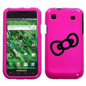  SAMSUNG GALAXY S VIBRANT T959 BLACK BOW OUTLINE ON A PINK 