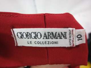 GIORGIO ARMANI Red Spaghetti Strap Cutout Back Dress 10  