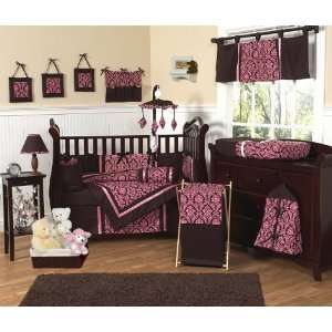  Jo Jo Designs 9pc Crib Set Bella Pink/Brown: Baby