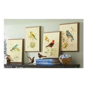   GILDED SONGBIRDS WALL ART   BLUE BIRD FACING RIGHT: Kitchen & Dining