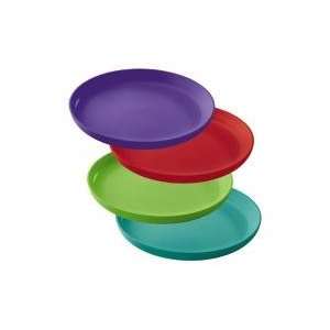  Tupperware 4 Party Plates in Chili / Berry Bliss / Lettuce 