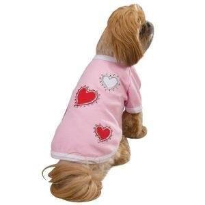 Zack & Zoey Hearts Full Of Bling Tee Med Pink