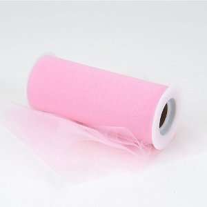  Premium Nylon Tulle Fabric 6 inch 25 Yards, Pink Health 