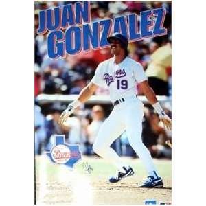  Juan Gonzalez autographed poster Texas Rangers Everything 