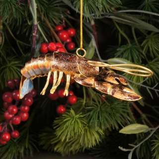 NIB 4151 Cloisonne Decorative Articulated Lobster Ornament  