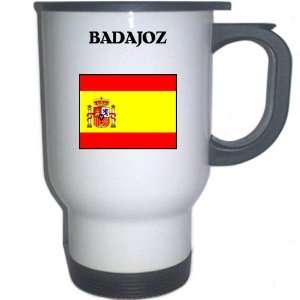  Spain (Espana)   BADAJOZ White Stainless Steel Mug 