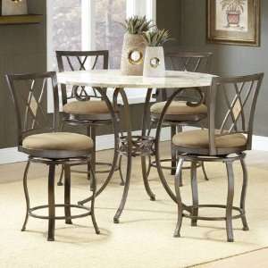   Brookside 5 Piece Counter Height Dining Set w/Diamond Stools Home