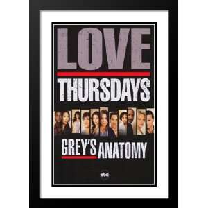  Greys Anatomy 20x26 Framed and Double Matted TV Poster 
