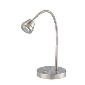 Lite Source LS 21755PS Gizmo Led Desk Lamp with Polished Steel Metal 