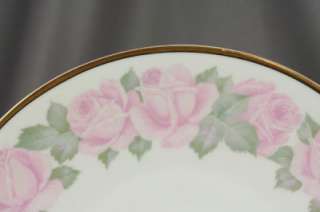 Vintage Turin Bavaria Pink Rose China Platter Gold Trim  