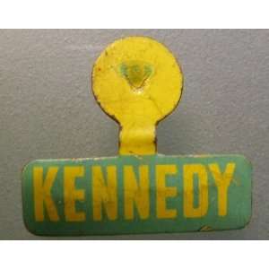   Kennedy   Vintage   Authentic   1960 Presidential Campaign Tab   7/8