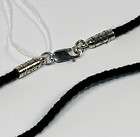   /GREEK JEWELRY CORD.925 STERLING SILVER,SILK+CO​TTON.65cm, 25.6