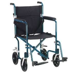  Drive Medical FW17GR Fly Weight Transport Chair, 17 Inch 